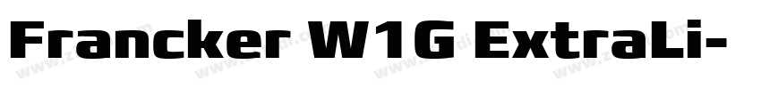 Francker W1G ExtraLi字体转换